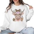 Cute Floral Highland Cow Back To School For Women Teacher Women Crewneck Sweatshirt, trending gift Cute Floral Highland Cow Back To School For Women Teacher Women Crewneck Sweatshirt, trending gift