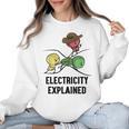 Electricity Explained Physics Nerd I Teacher School Women Crewneck Sweatshirt, trending gift