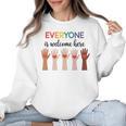 Everyone Is Welcome Here Idaho Teacher Women Crewneck Sweatshirt, trending gift