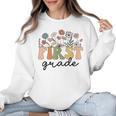First Grade Teacher Wildflower Back To School Floral Outfits Women Crewneck Sweatshirt, First Grade Teacher Gifts, trending gift First Grade Teacher Wildflower Back To School Floral Outfits Women Crewneck Sweatshirt, First Grade Teacher Gifts, trending gift