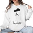 French Teacher Halloween Bonjour Ghost Women Crewneck Sweatshirt, trending gift French Teacher Halloween Bonjour Ghost Women Crewneck Sweatshirt, trending gift