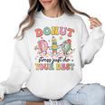 Groovy Donut Stress Just Do Your Best Testing Day Teachers Women Crewneck Sweatshirt, trending gift Groovy Donut Stress Just Do Your Best Testing Day Teachers Women Crewneck Sweatshirt, trending gift