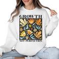 Growth Not Perfection Abstract Florals SPED Teacher Women Crewneck Sweatshirt, trending gift