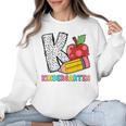 K Is For Kindergarten Teacher Pencil Apple Back To School Women Crewneck Sweatshirt, trending gift K Is For Kindergarten Teacher Pencil Apple Back To School Women Crewneck Sweatshirt, trending gift