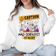 Mad Scientist Halloween Costume Science Teacher Women Crewneck Sweatshirt, Science Teacher Gifts, trending gift