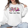 Peace Love Books Librarian Teacher Life Book Library Tie Dye Women Crewneck Sweatshirt, trending gift Peace Love Books Librarian Teacher Life Book Library Tie Dye Women Crewneck Sweatshirt, trending gift