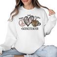 Peace Love Coffee Science Teacher Women Crewneck Sweatshirt, Science Teacher Gifts, trending gift