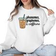Phonemes Graphemes And Caffeine Coffee Teacher Appreciation Women Crewneck Sweatshirt, trending gift Phonemes Graphemes And Caffeine Coffee Teacher Appreciation Women Crewneck Sweatshirt, trending gift