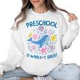 Preschool Is Whale-y Great Preschool Teacher Women Crewneck Sweatshirt, trending gift