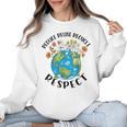 Reduce Reuse Recycle Respect Earth Day Teacher Girl Women Women Crewneck Sweatshirt, trending gift