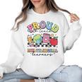 Retro Proud To Teach Multilingual Learners English Teacher Women Crewneck Sweatshirt, English Teacher Gifts, trending gift