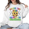 Teacher Back To School Color In Kindness Crayon Pencil Women Crewneck Sweatshirt, trending gift