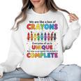 Teacher We Are Like a Box Of Crayons Back To School Women Crewneck Sweatshirt, trending gift Teacher We Are Like a Box Of Crayons Back To School Women Crewneck Sweatshirt, trending gift