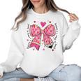 Teaching Is A Work Of Heart Pencil Bow Teacher Valentine Women Crewneck Sweatshirt, trending gift Teaching Is A Work Of Heart Pencil Bow Teacher Valentine Women Crewneck Sweatshirt, trending gift