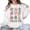 Team TK Teacher Christmas Groovy Smile Face Girl Boy Kid TK Women Crewneck Sweatshirt, Groovy Teacher Gifts, trending gift Team TK Teacher Christmas Groovy Smile Face Girl Boy Kid TK Women Crewneck Sweatshirt, Groovy Teacher Gifts, trending gift