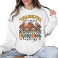 Thankful For My Preschool Turkeys Thanksgiving Teacher Fall Women Crewneck Sweatshirt, trending gift Thankful For My Preschool Turkeys Thanksgiving Teacher Fall Women Crewneck Sweatshirt, trending gift
