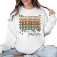 Thankful Teacher Thanksgiving Fall Pumpkin Turkey Women Crewneck Sweatshirt, trending gift Thankful Teacher Thanksgiving Fall Pumpkin Turkey Women Crewneck Sweatshirt, trending gift