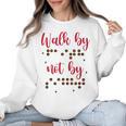 Visually Impaired Teacher Braille Bible Verse Walk By Faith Women Crewneck Sweatshirt, trending gift