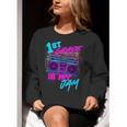 1st Grade Is My Jam Vintage 80s 80's Teacher Student Retro Women Crewneck Sweatshirt, funny gift