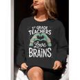 1st Grade Teachers Love Brains Shirt Halloween Teacher Women Crewneck Sweatshirt, funny gift 1st Grade Teachers Love Brains Shirt Halloween Teacher Women Crewneck Sweatshirt, funny gift