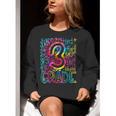 3rd Grade Typography Team Third Grade Teacher Back To School Women Crewneck Sweatshirt, funny gift