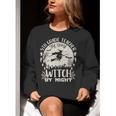 5th Grade Teacher By Day Witch By Night Halloween Women Crewneck Sweatshirt, funny gift