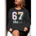 67 Ho Holmium Science Teacher Elements Table Six Seven Meme Women Crewneck Sweatshirt, Science Teacher Sweatshirts, funny gift