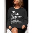 7th Grade Teacher Definition Back To School First Day Women Crewneck Sweatshirt, First Grade Teacher Sweatshirts, funny gift