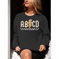 ABCD Back In Class First Day Back To School Teacher Student Women Crewneck Sweatshirt, funny gift