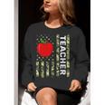 American Flag Camouflage Teacher Patriotic 4th Of July Women Crewneck Sweatshirt, funny gift American Flag Camouflage Teacher Patriotic 4th Of July Women Crewneck Sweatshirt, funny gift