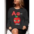 A Is For Apple Pre-K Kindergarten Teacher Student Women Crewneck Sweatshirt, funny gift A Is For Apple Pre-K Kindergarten Teacher Student Women Crewneck Sweatshirt, funny gift