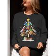 Art Christmas Tree Merry Christmas Artist Art Teacher Women Crewneck Sweatshirt, funny gift