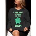 Autism Awareness Neurodiversity Teacher Frog I May Have A Touch Of The Tism Neurodivergent Small Women Crewneck Sweatshirt, funny gift Autism Awareness Neurodiversity Teacher Frog I May Have A Touch Of The Tism Neurodivergent Small Women Crewneck Sweatshirt, funny gift