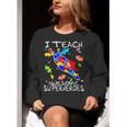Autism Awareness Teacher I Teach Awesome Superheroes Women Crewneck Sweatshirt, funny gift Autism Awareness Teacher I Teach Awesome Superheroes Women Crewneck Sweatshirt, funny gift
