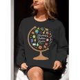 Awesome Teachers T Shirt Teaching Future Leaders Globe For Men Women Women Crewneck Sweatshirt, funny gift
