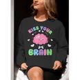 Back To School Kiss Your Brain Cute Teacher Appreciation Women Crewneck Sweatshirt, funny gift Back To School Kiss Your Brain Cute Teacher Appreciation Women Crewneck Sweatshirt, funny gift