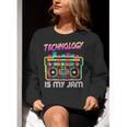 Back To School Retro Technology Is My Jam 80's Teacher Women Crewneck Sweatshirt, funny gift Back To School Retro Technology Is My Jam 80's Teacher Women Crewneck Sweatshirt, funny gift