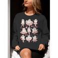 Ballet Ghost Ballet Dancer Spooky Dance Halloween Teacher Women Crewneck Sweatshirt, funny gift