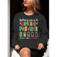 Battery Life Of Daycare Provider Childcare Teacher Women Crewneck Sweatshirt, funny gift Battery Life Of Daycare Provider Childcare Teacher Women Crewneck Sweatshirt, funny gift