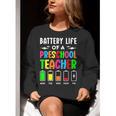Battery Life Of a Preschool School Teacher School Week Women Crewneck Sweatshirt, funny gift Battery Life Of a Preschool School Teacher School Week Women Crewneck Sweatshirt, funny gift