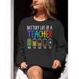 Battery Life Of A Teacher School Teacher Appreciation Women Crewneck Sweatshirt, funny gift Battery Life Of A Teacher School Teacher Appreciation Women Crewneck Sweatshirt, funny gift