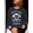 Batty About Books Lover Teacher Librarian Bookish Halloween For Men Women Kids Women Crewneck Sweatshirt, funny gift
