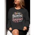 Being Bilingual Is A Superpower ESL Teacher School Women Crewneck Sweatshirt, Esl Teacher Sweatshirts, funny gift Being Bilingual Is A Superpower ESL Teacher School Women Crewneck Sweatshirt, Esl Teacher Sweatshirts, funny gift