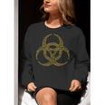 Bioengineering Biology Teacher Toxic Symbol Biohazard For Men Women Girls Kids Women Crewneck Sweatshirt, funny gift