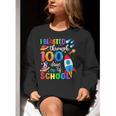 I Blasted Through 100 Days Of School 100th Day Teacher Kids Women Crewneck Sweatshirt, funny gift