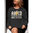 Boys Girls Teachers Rock Back To School ABCD Back In Class Women Crewneck Sweatshirt, funny gift Boys Girls Teachers Rock Back To School ABCD Back In Class Women Crewneck Sweatshirt, funny gift