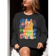Broken Crayons Still Color Cat Teacher Women Crewneck Sweatshirt, funny gift