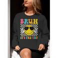 Bruh It's Fri-Yay Friday Weekend Smile Face Teacher Student Women Crewneck Sweatshirt, funny gift Bruh It's Fri-Yay Friday Weekend Smile Face Teacher Student Women Crewneck Sweatshirt, funny gift