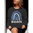 Bulldogs School Mascot Rainbow Teacher Lover Women Crewneck Sweatshirt, funny gift
