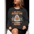 You Can't Scare Me I Teach Music Retro Teacher Halloween Women Crewneck Sweatshirt, funny gift You Can't Scare Me I Teach Music Retro Teacher Halloween Women Crewneck Sweatshirt, funny gift